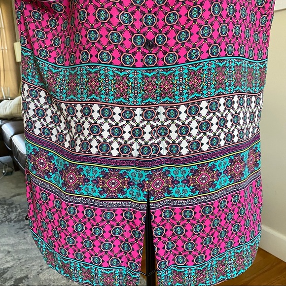 Size L Pink Rose 100% Polyester Top - Picture 4 of 6